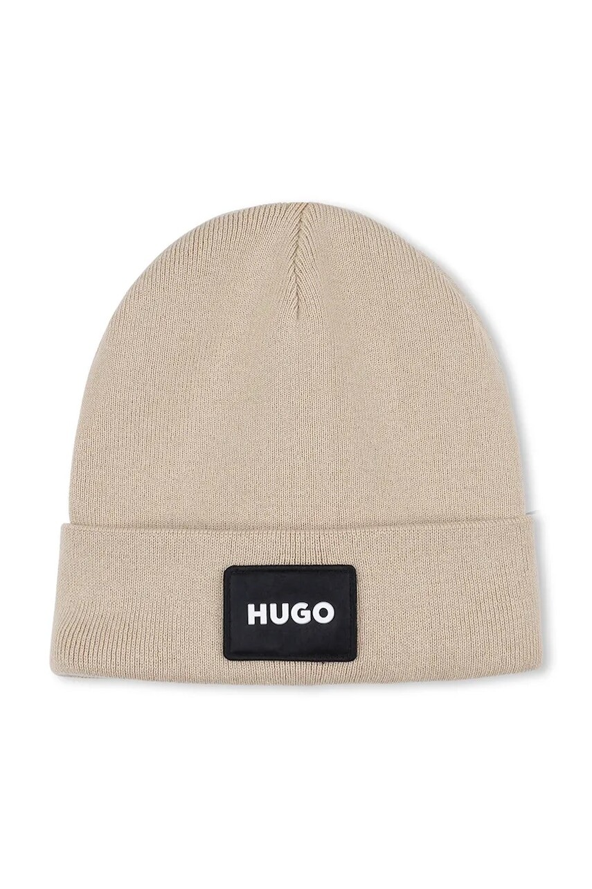 Čiapka HUGO béžová farba, G00560