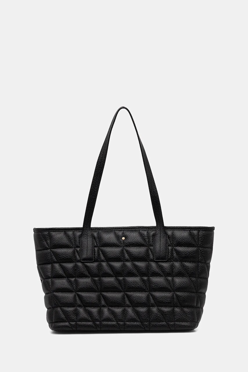 Kožená kabelka Geox GARDREN čierna farba, D46Z8A 00046