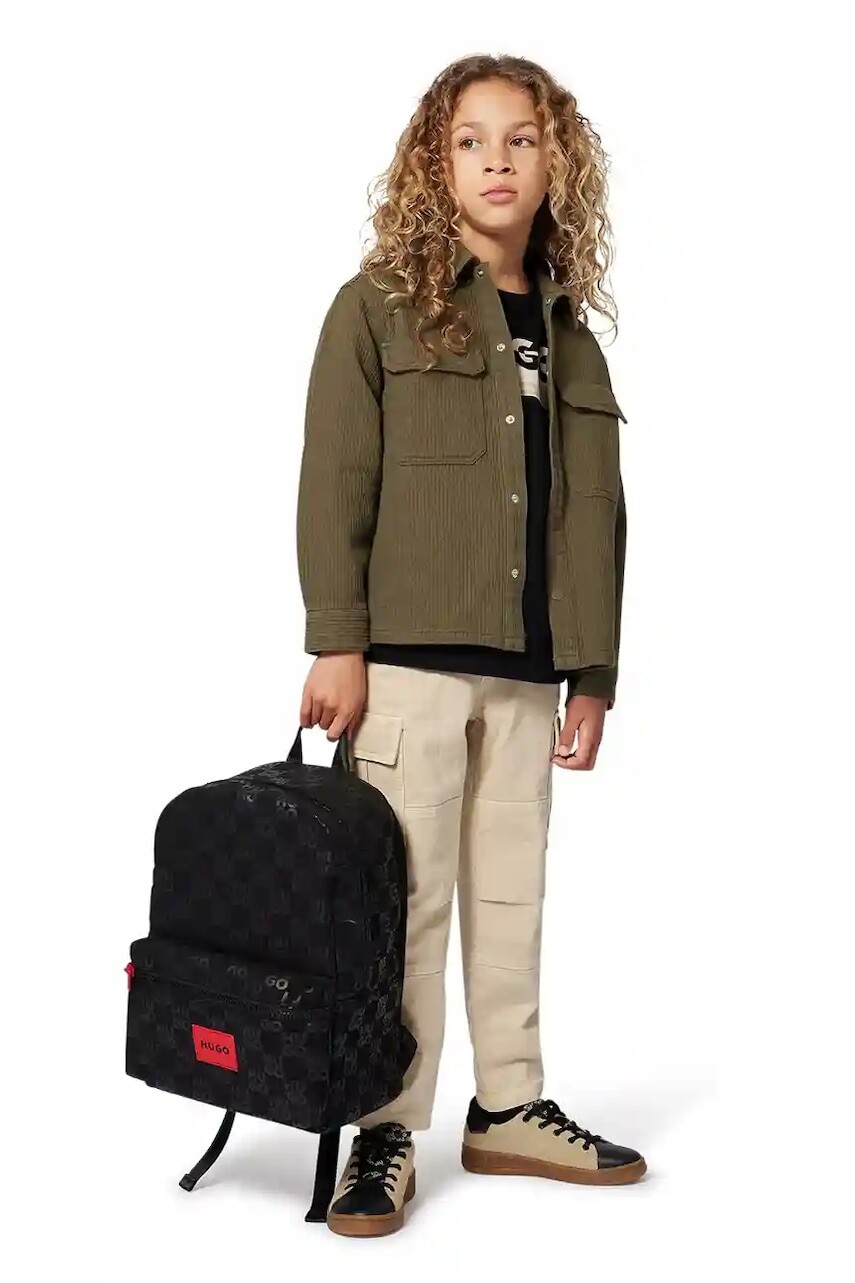 Detský ruksak HUGO čierna farba, veľký, s potlačou, G00556