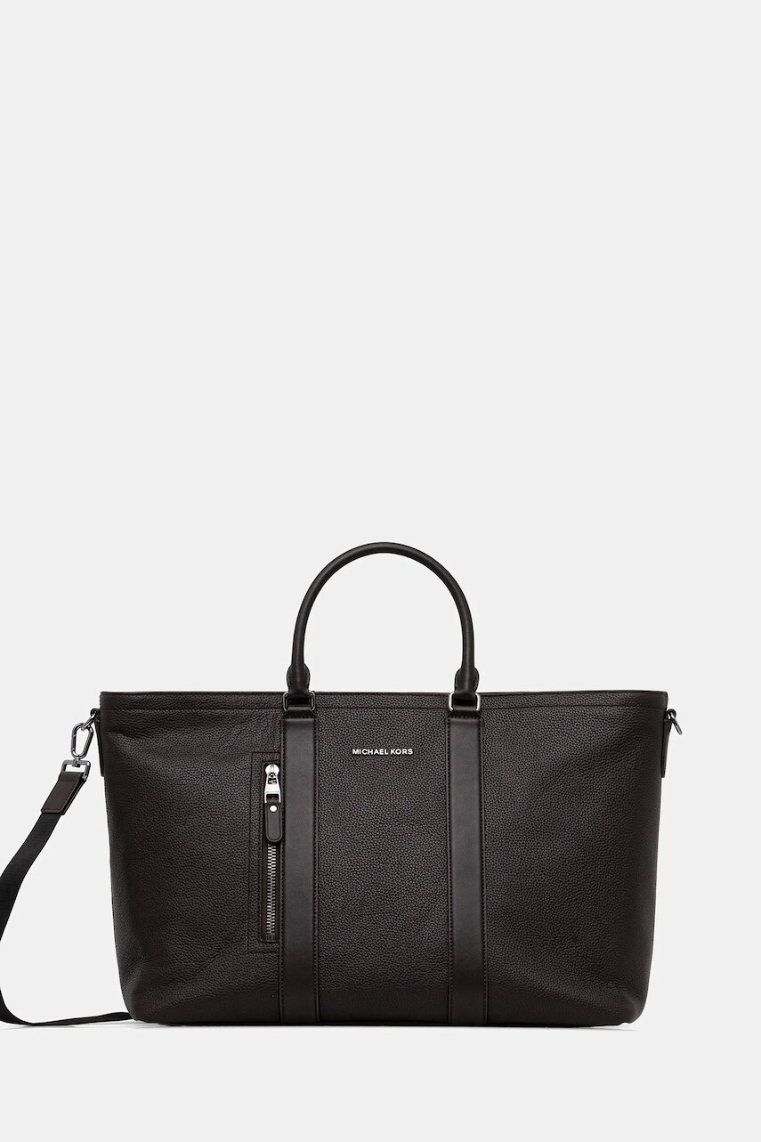 Kožená taška Michael Kors hnedá farba, 33F5LHDT4L