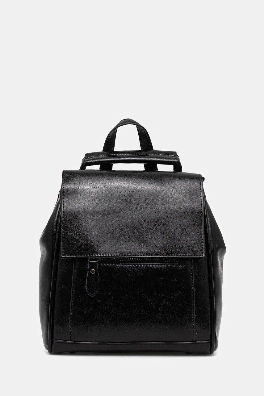 Kožený ruksak Answear.LAB čierna farba, malý