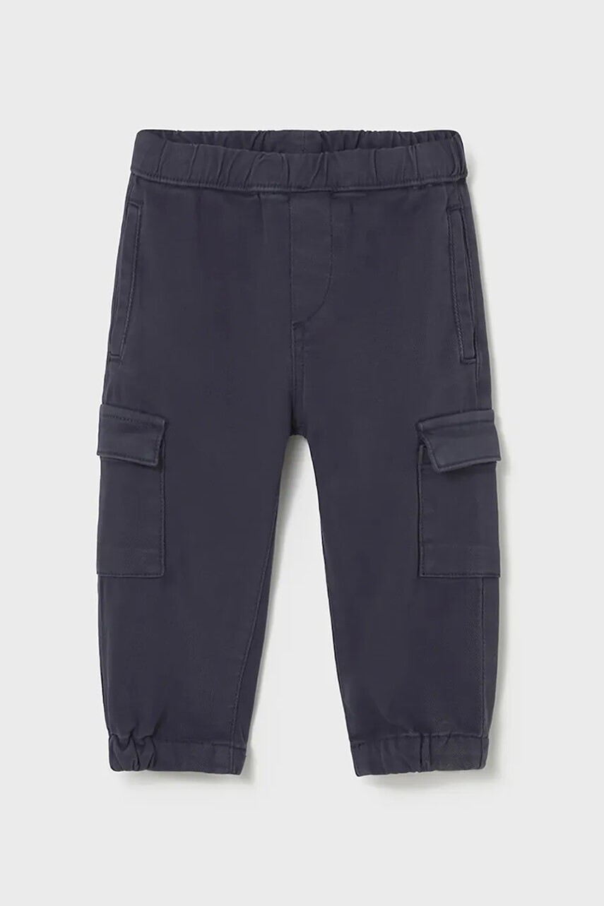 Detské nohavice Mayoral Joggery cargo tmavomodrá farba, jednofarebné, 2506