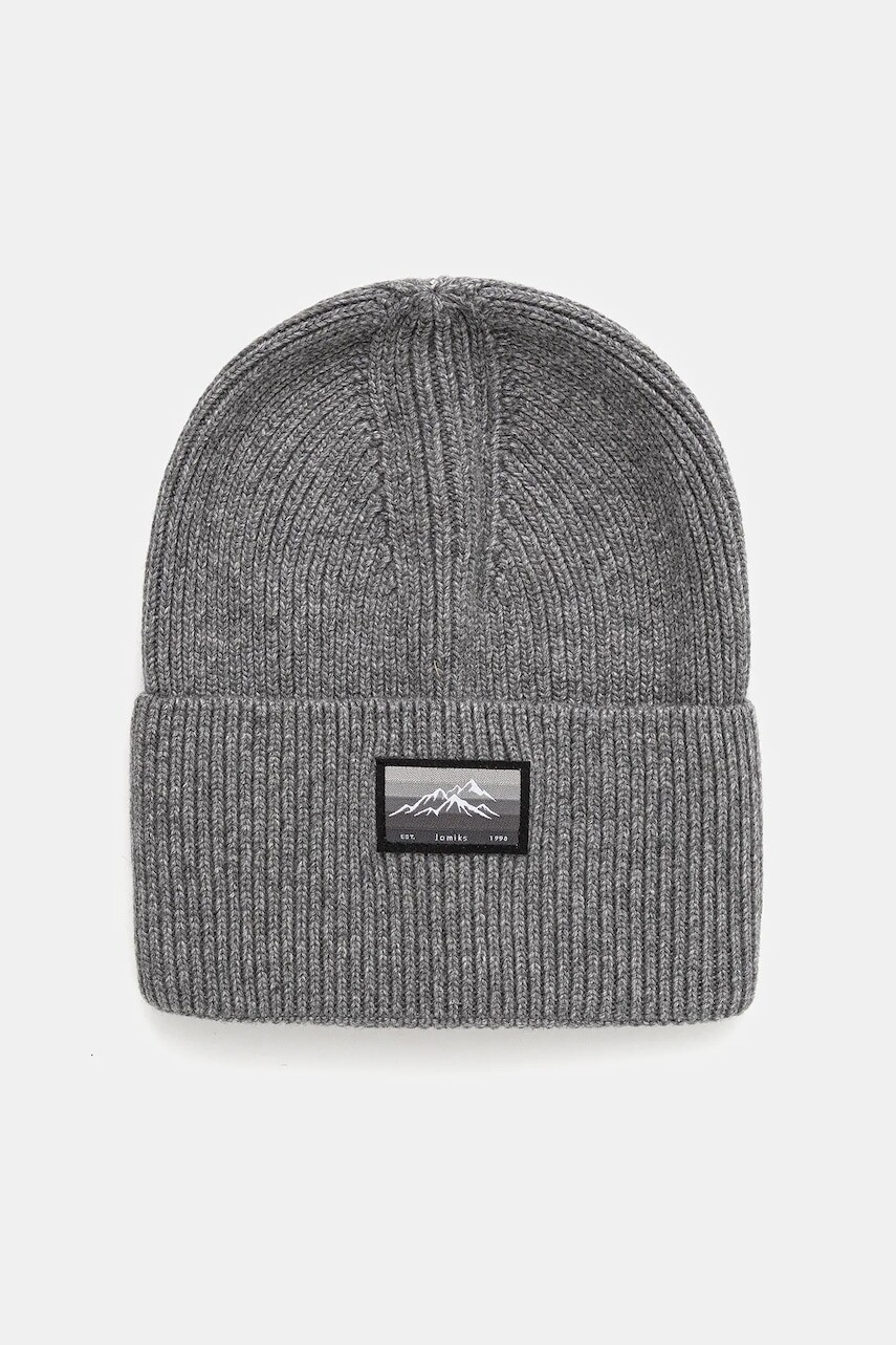 Čiapka s prímesou vlny Jamiks IVARN šedá farba, JZI142