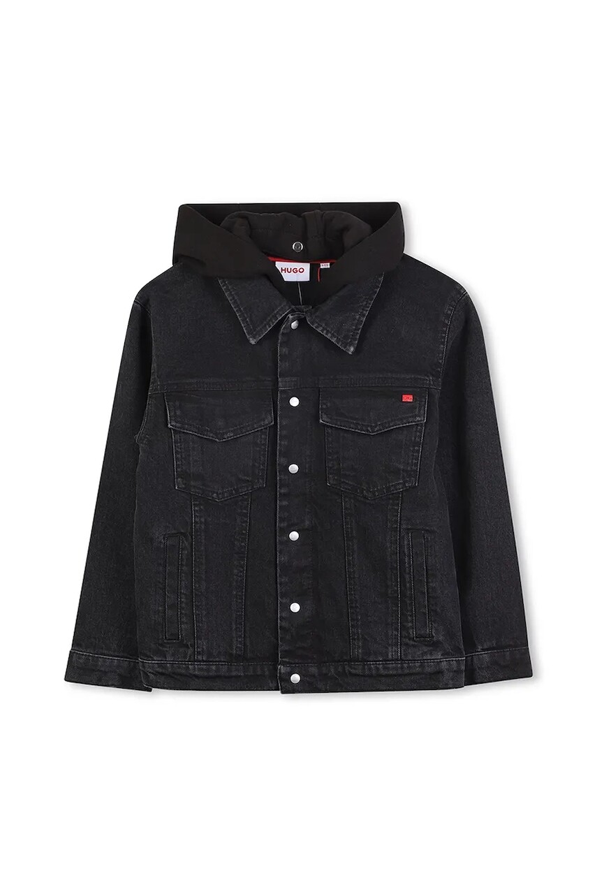 Detská bunda HUGO béžová farba, G00490