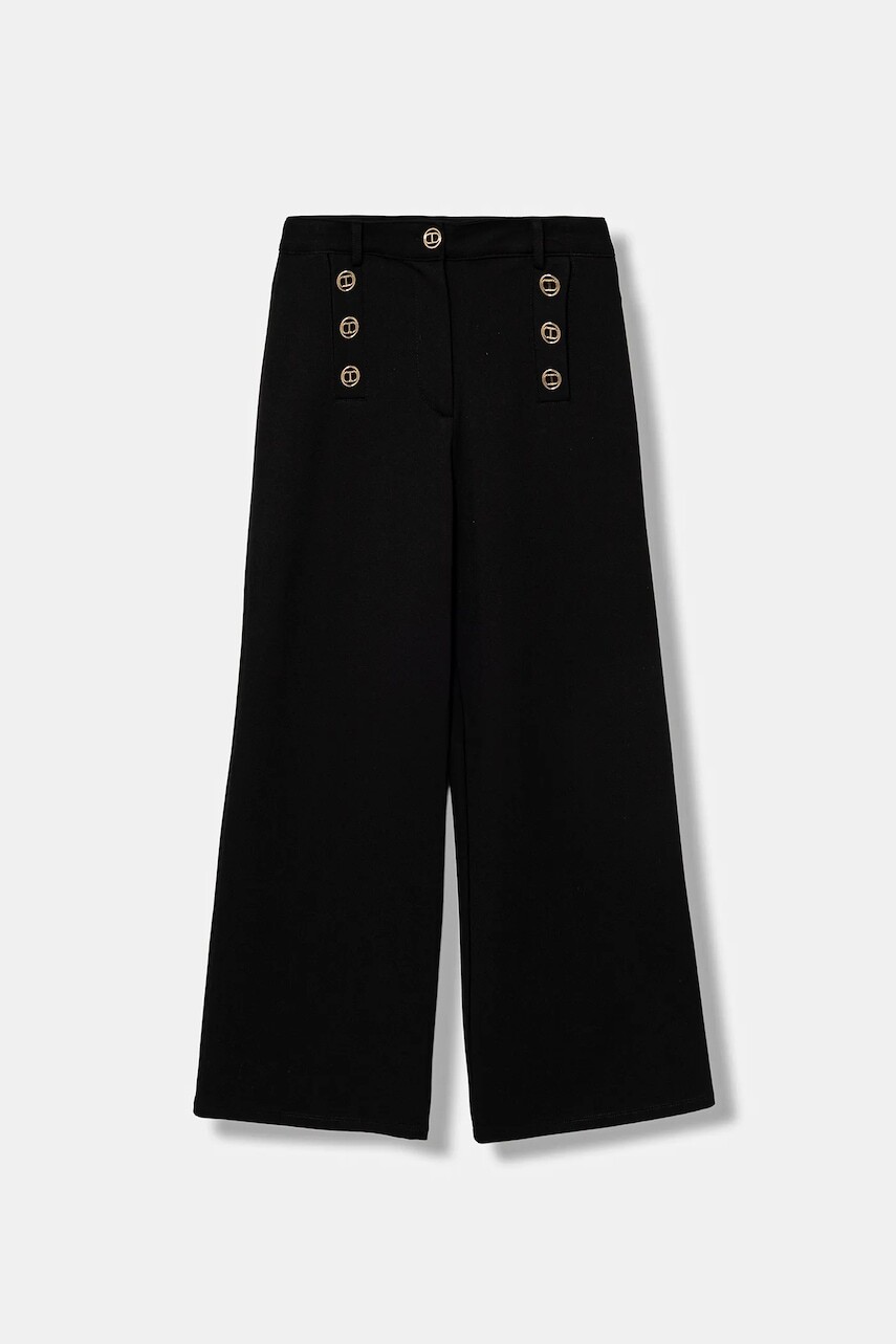 Detské nohavice Twinset čierna farba, jednofarebné, 252GJ2113