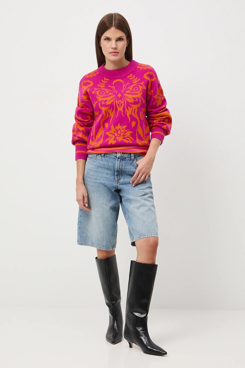 Sveter Medicine oranžová farba, ľahké