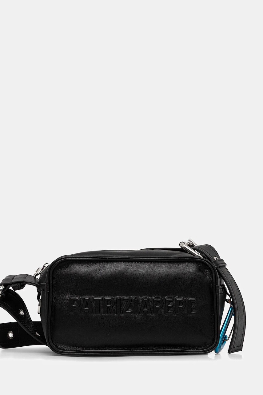 Kožená kabelka Patrizia Pepe čierna farba, 2B0153 L113