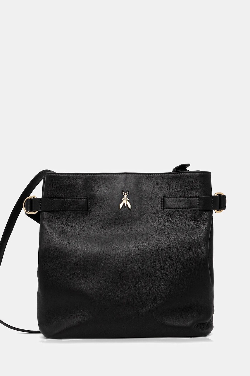 Kožená kabelka Patrizia Pepe čierna farba, 2B0150 L162