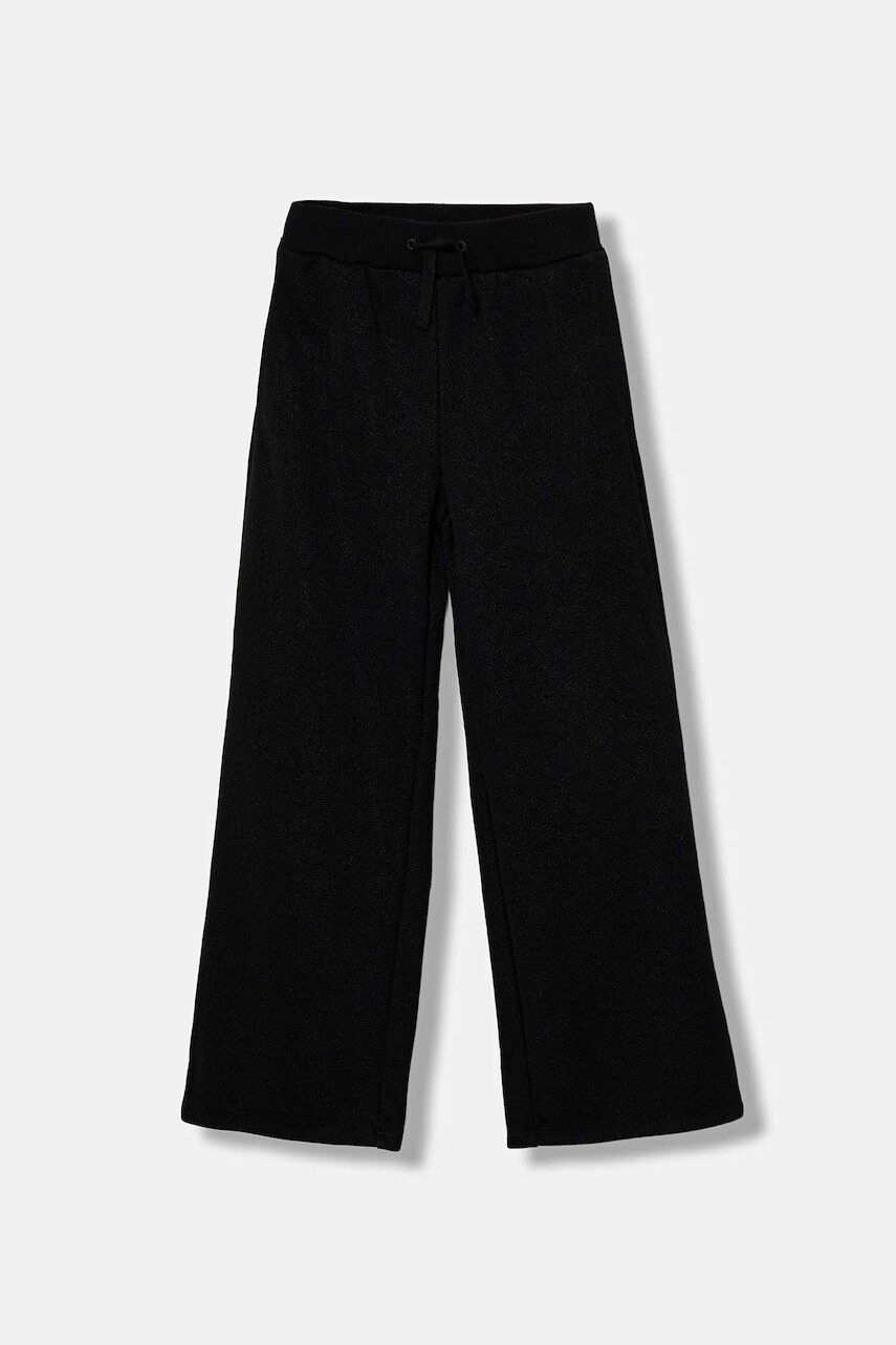 Detské nohavice Guess čierna farba, vzorované, J5BQ11 K0742