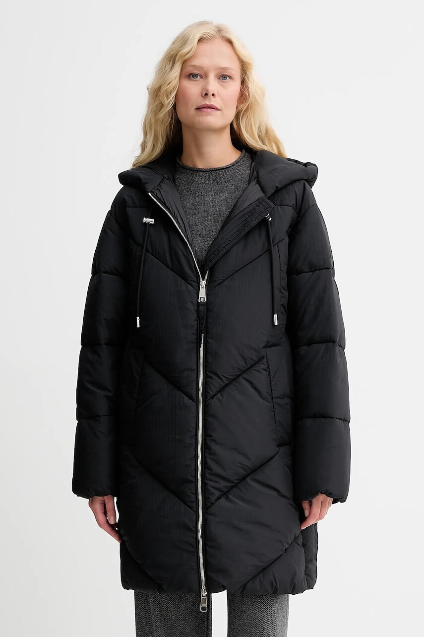 Bunda BOSS Orange čierna farba, zimná, 50548027