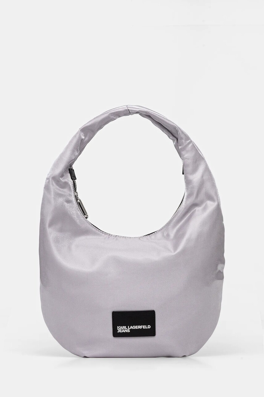 Kabelka Karl Lagerfeld Jeans šedá farba, A4W30210
