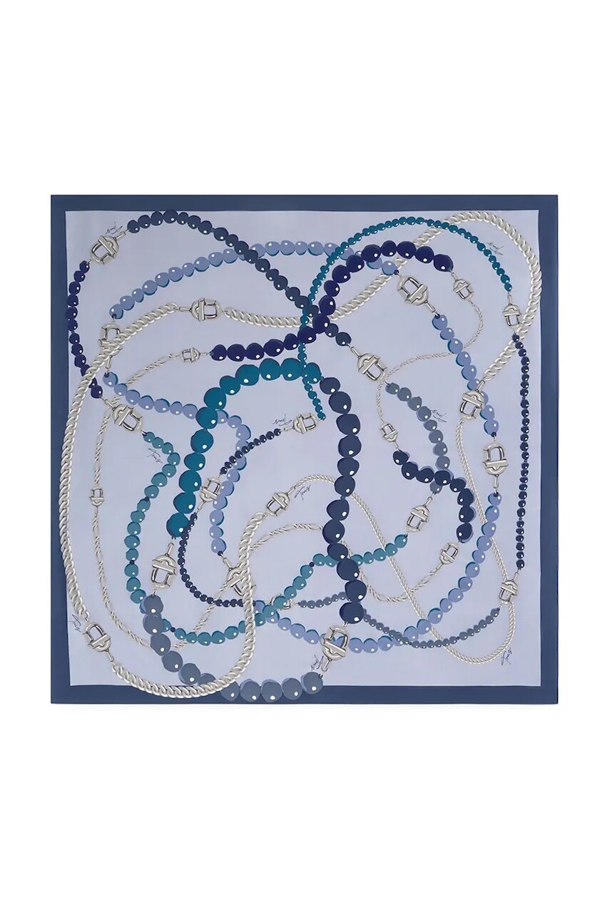 Šatka Tous TEXTIL modrá farba, vzorovaná, 2002303634