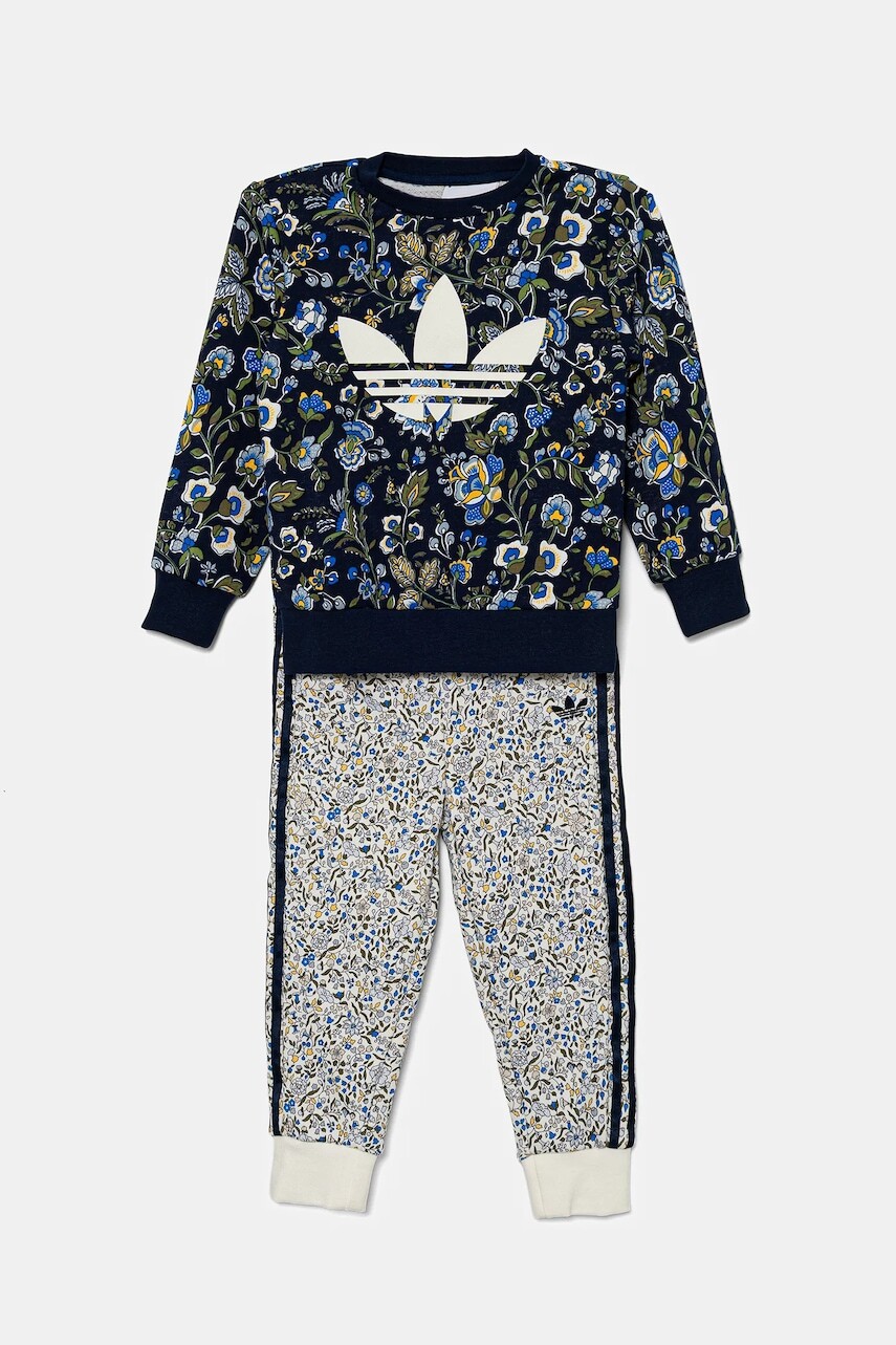 Tepláková súprava pre bábätká adidas Originals tmavomodrá farba, JY3019