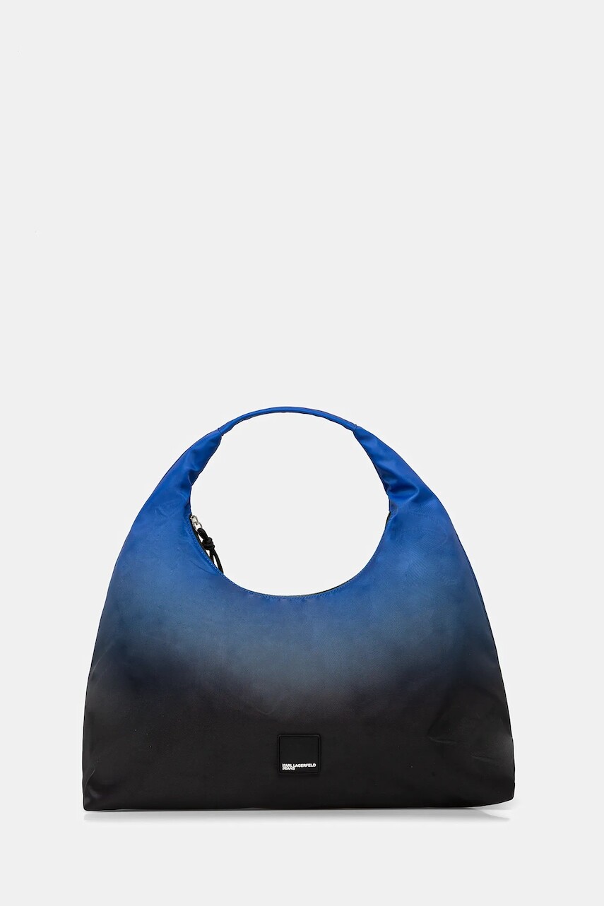 Kabelka Karl Lagerfeld Jeans modrá farba, A4W50037