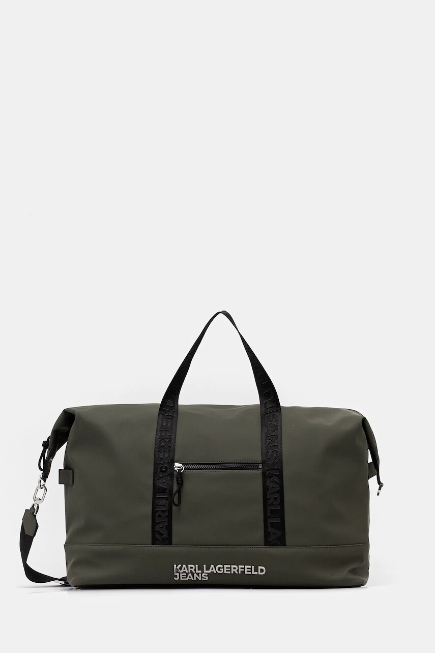 Taška Karl Lagerfeld Jeans zelená farba, A3M30249