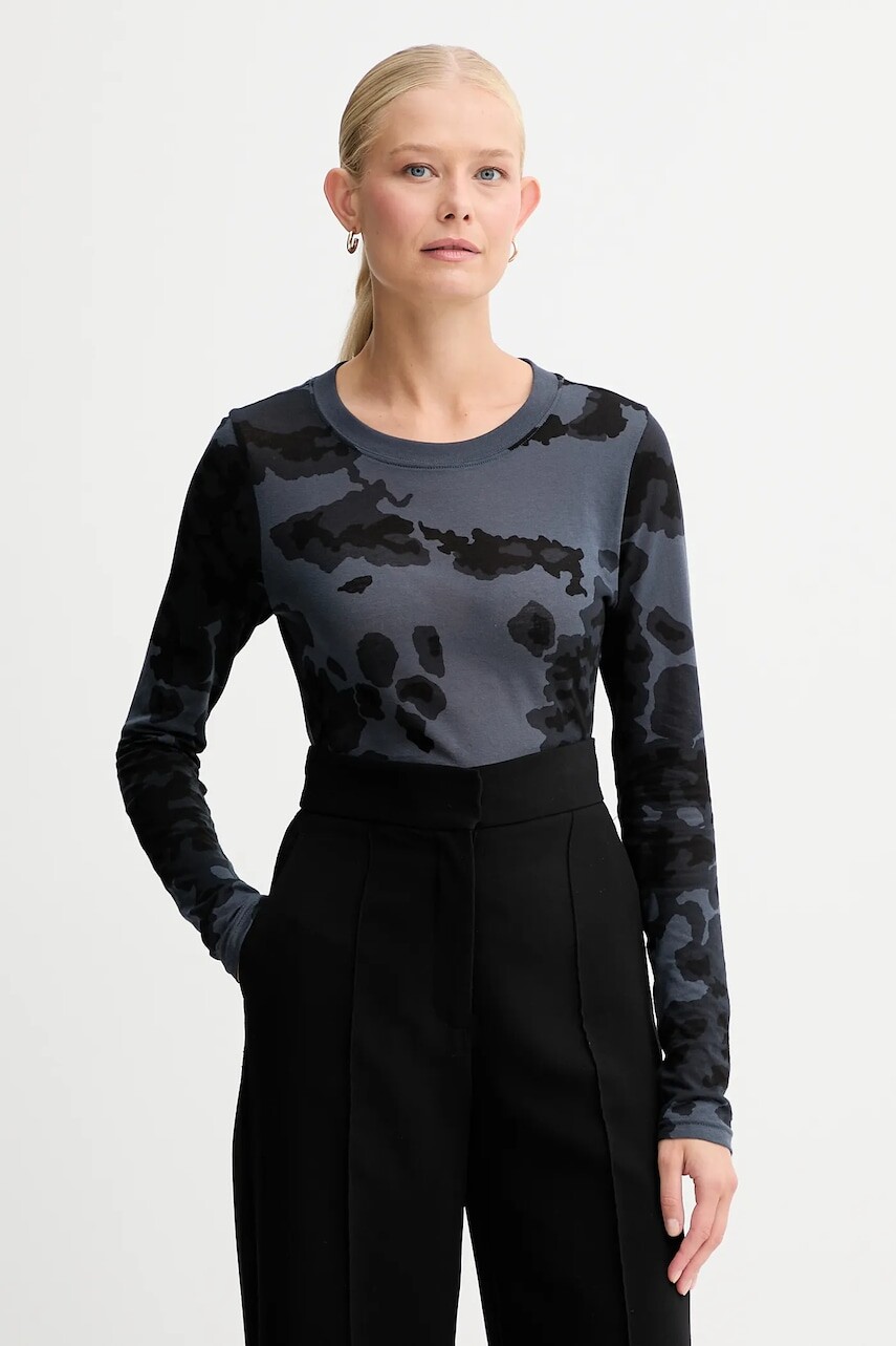 Bavlnené tričko s dlhým rukávom G-Star tmavomodrá farba, D27103.E151