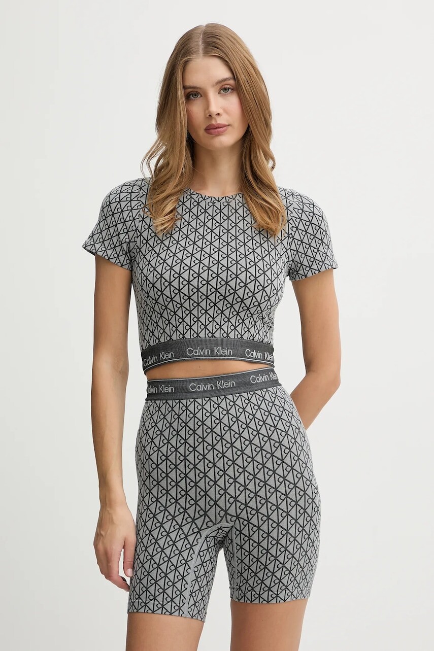 Tričko Calvin Klein Underwear dámske, šedá farba, LV00QF8487