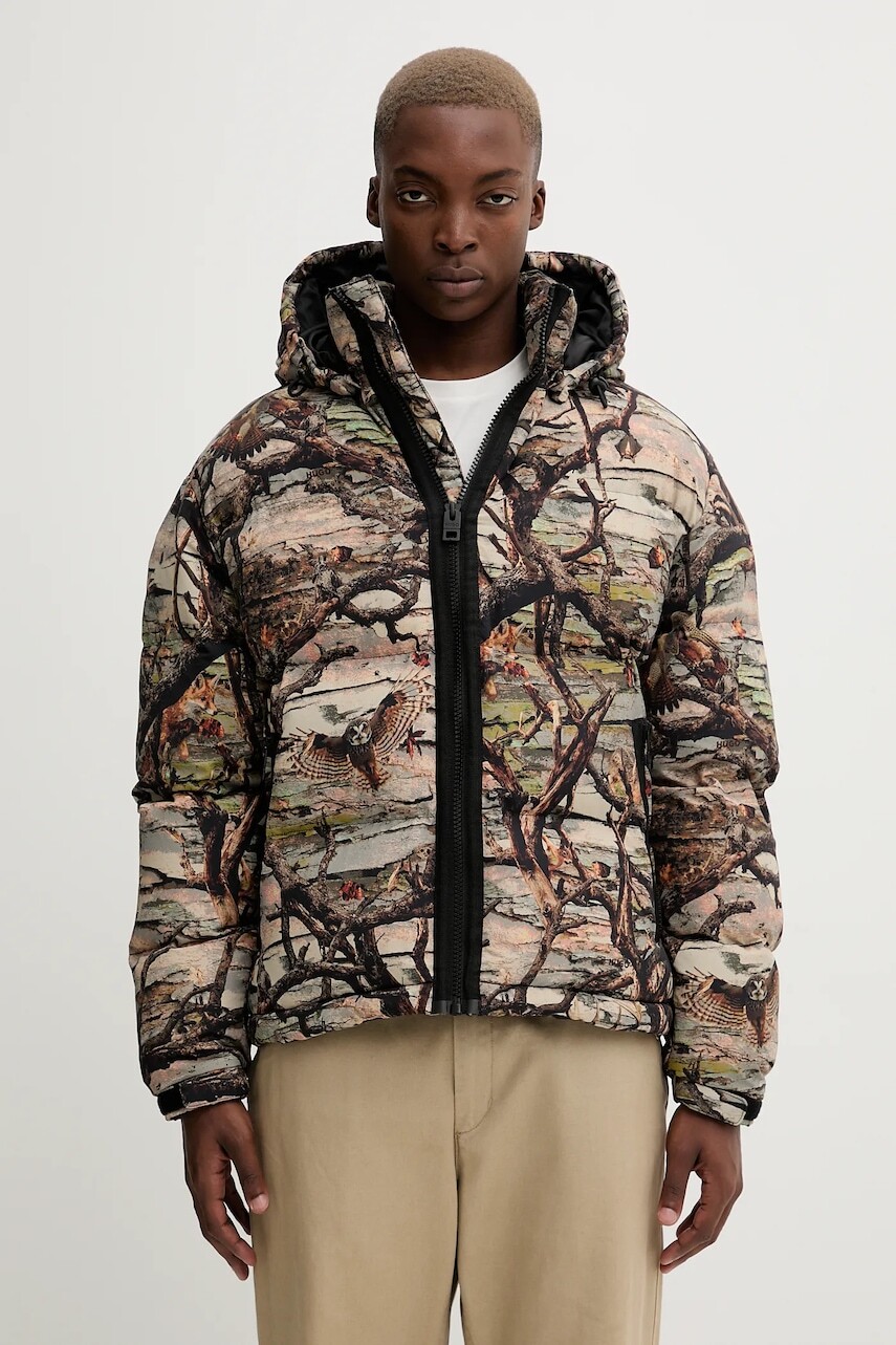 Bunda HUGO béžová farba, zimná, 50546829