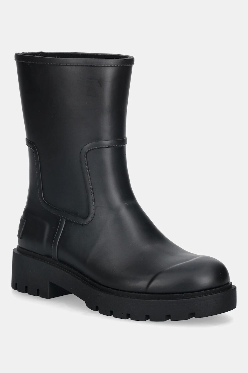 Gumáky Calvin Klein MID RAINBOOT RUBBER čierna farba, YW0YW02004