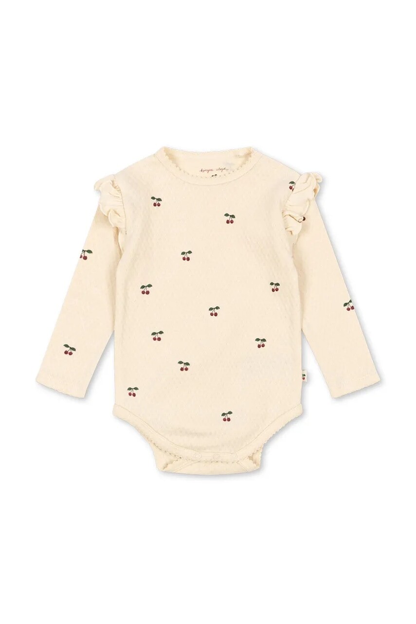 Bavlnené body pre bábätká Konges Sløjd SUI FRILL BODY GOTS KS104002