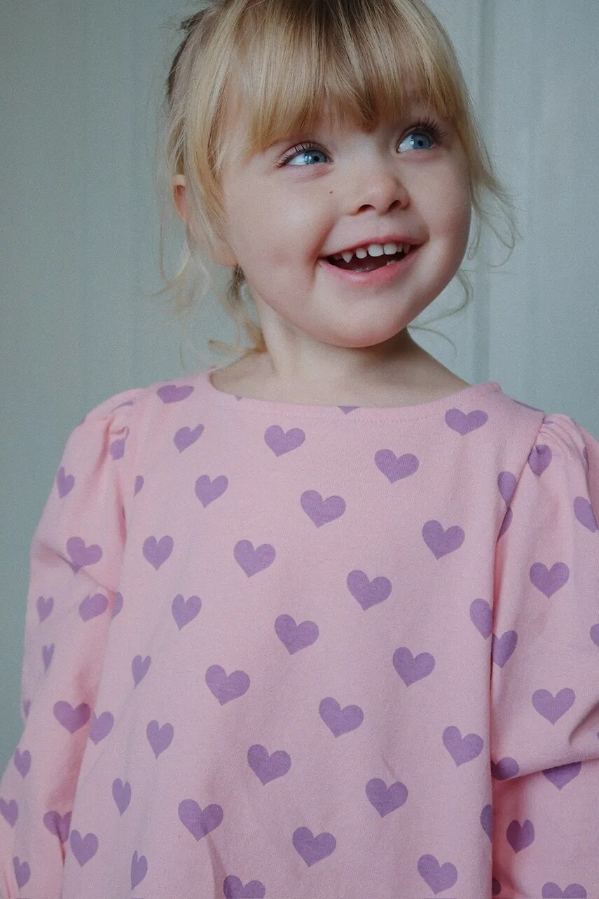 Detská bavlnená blúzka Konges Sløjd DREY SLIT BLOUSE GOTS ružová farba, vzorovaná, KS103786