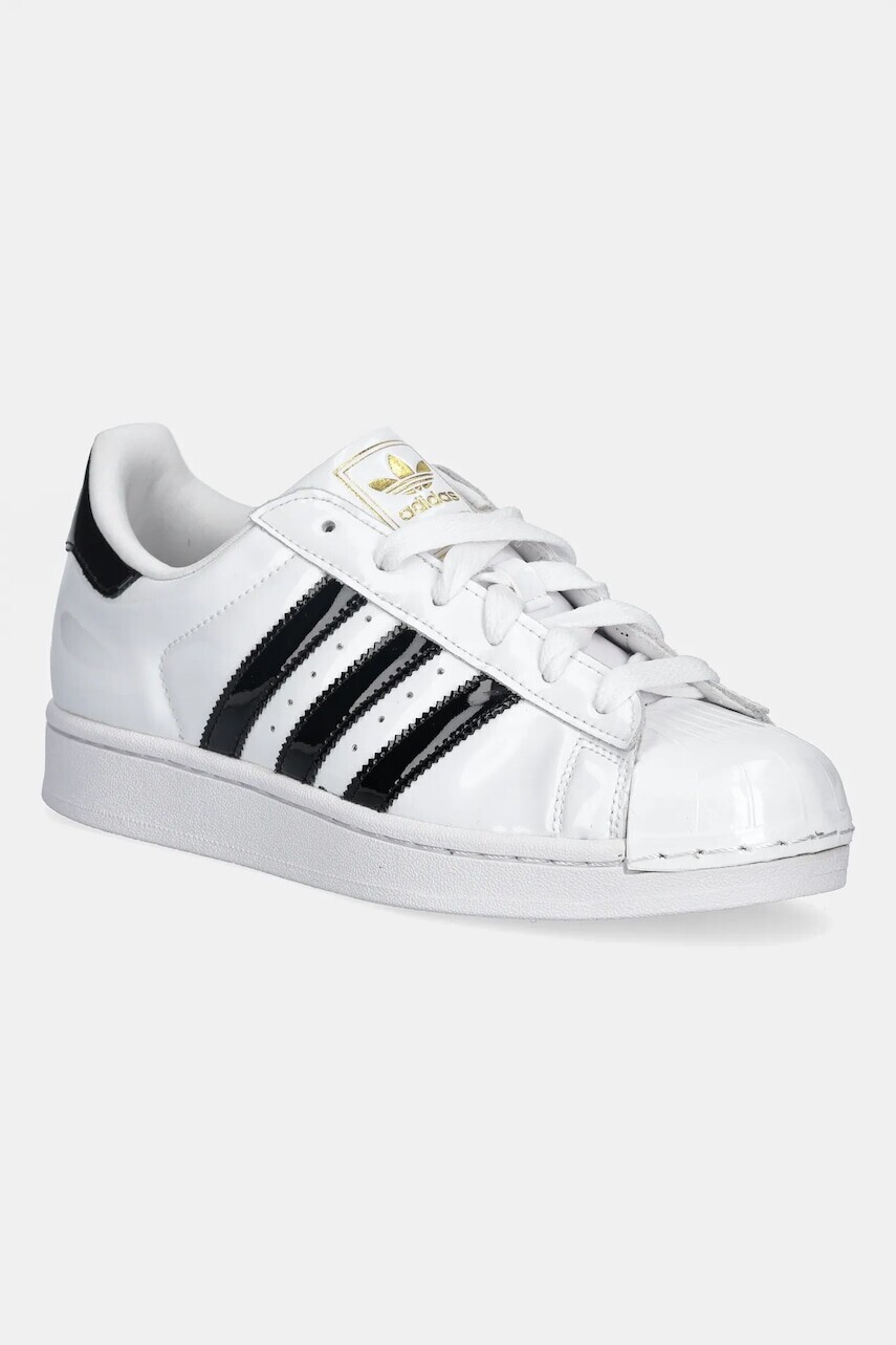 Kožené tenisky adidas Originals Superstar II W biela farba, JS4010