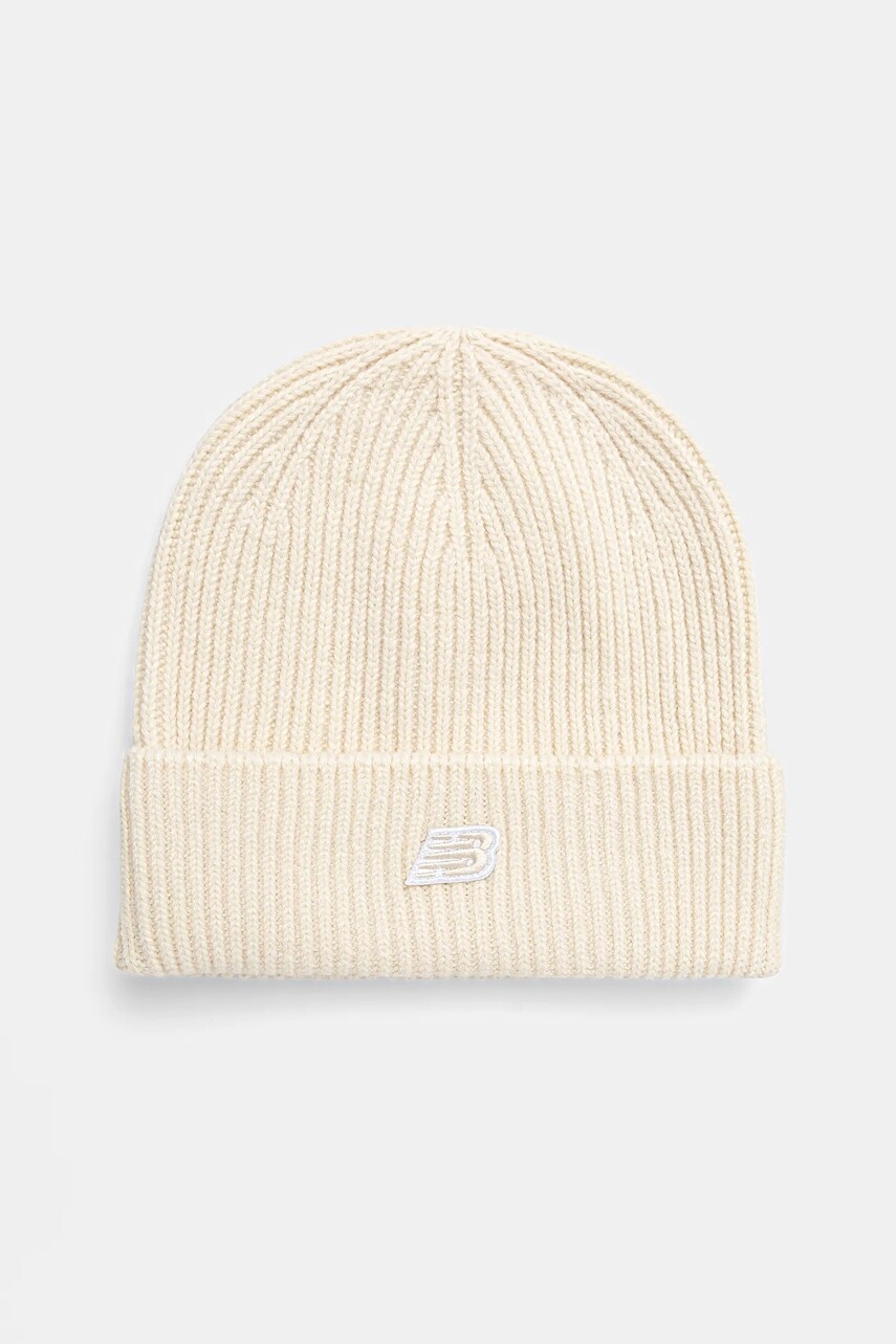 Čiapka New Balance béžová farba, LAH53008PEF