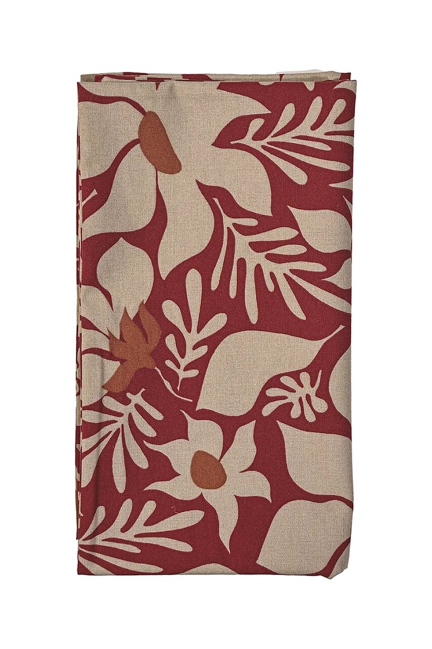 Bavlnený obrus Sagaform Edith 280 cm bordová farba