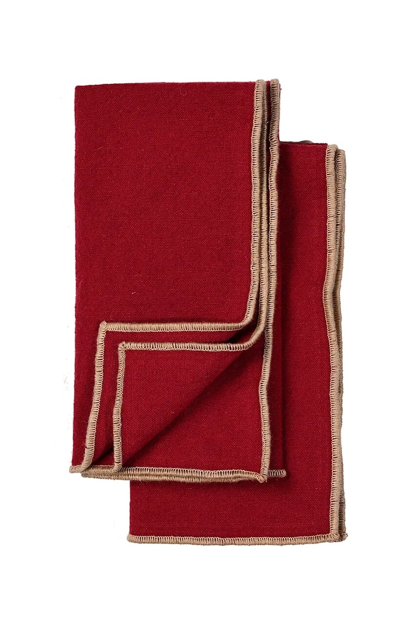 Bavlnené obrúsky Sagaform Edith 45 x 45 cm 2-pak bordová farba