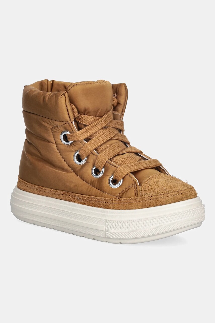 Detské zimné topánky Converse CHUCK TAYLOR ALL STAR ELEMENTS BOOT hnedá farba, A14172C