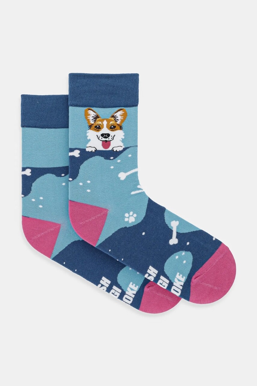 Bavlnené ponožky Medicine tyrkysová farba