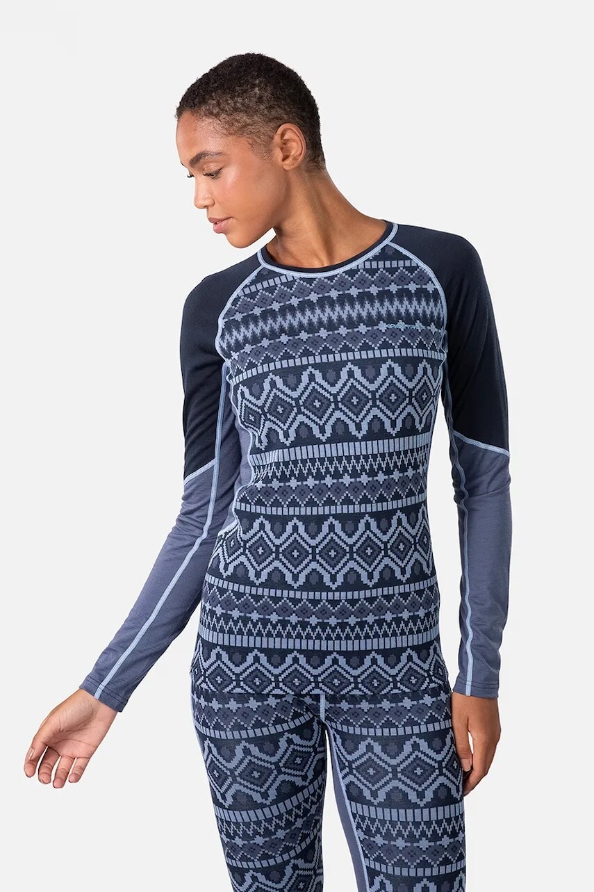 Funkčné tričko s dlhým rukávom Kari Traa MALIA tmavomodrá farba, 623580