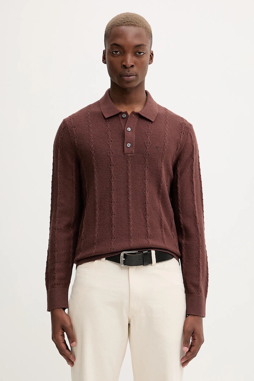 Sveter s prímesou vlny Abercrombie & Fitch hnedá farba, ľahký, KI120-5142-400