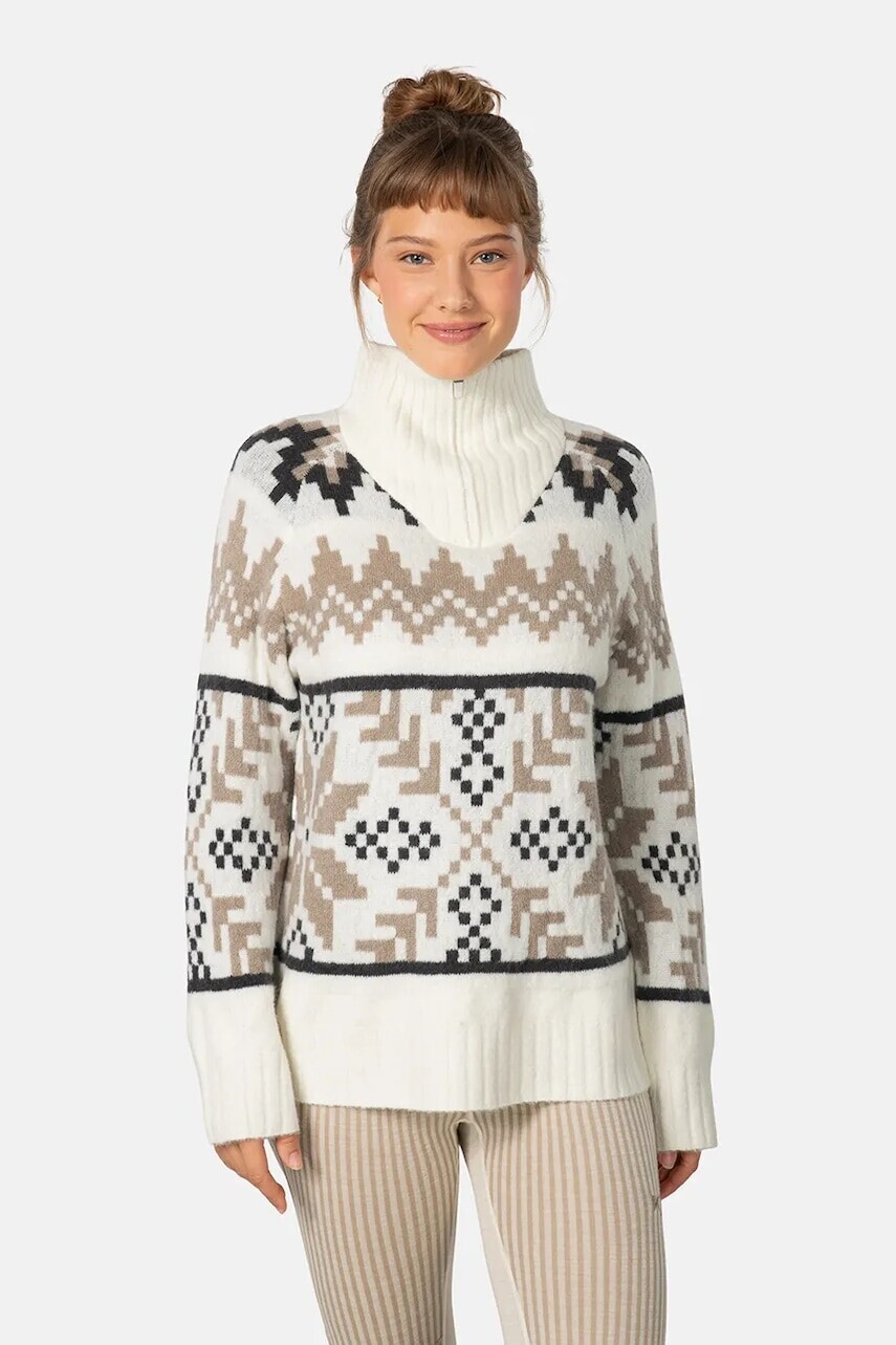 Sveter Kari Traa AMELIA béžová farba, teplý, 623605