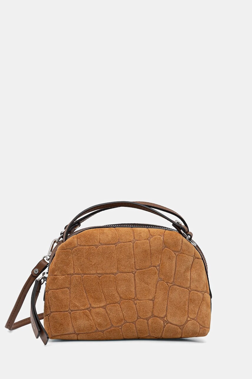 Semišová kabelka Gianni Chiarini ALIFA hnedá farba, BS.8255.CMCOCCO