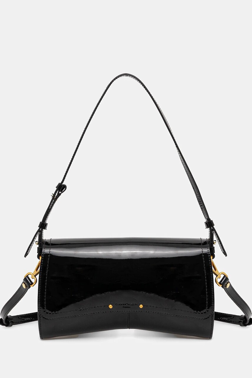 Kožená kabelka Gianni Chiarini KEIRA čierna farba, BS.11601.VRPIU