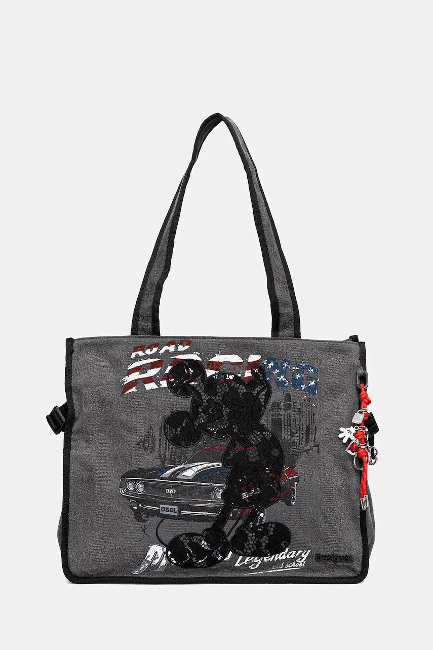 Kabelka Desigual MICKEY STUD šedá farba, 25WAXD20