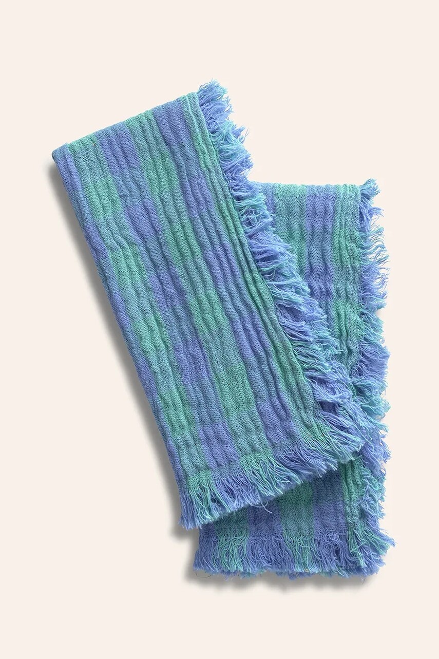 Bavlnený obrúsok Calma House Nasau 45 x 45 cm 2-pak tyrkysová farba