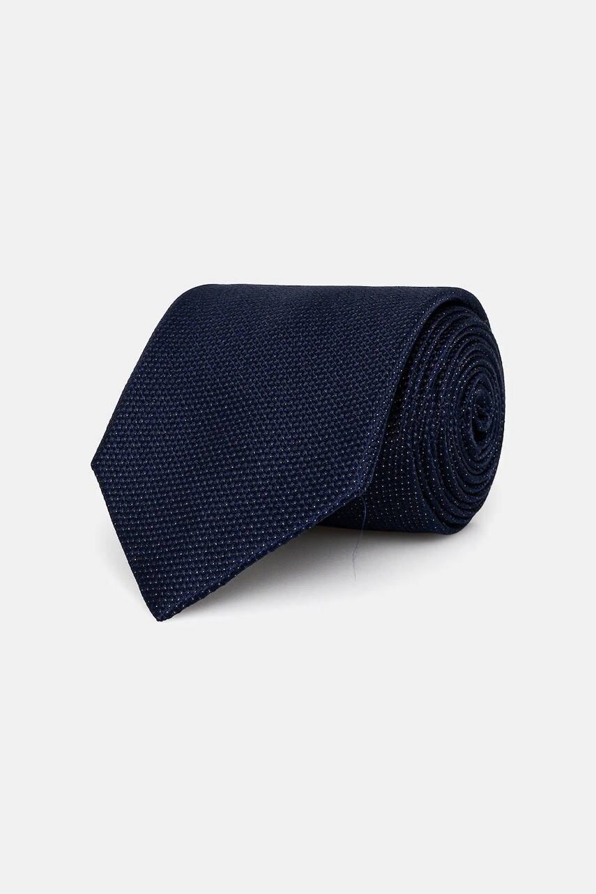 Hodvábna kravata Michael Kors tmavomodrá farba, MK0DT00207