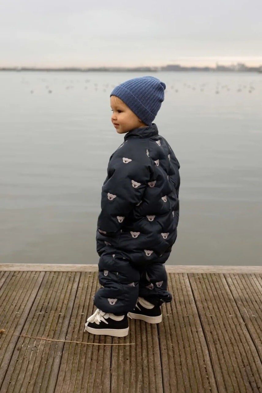 Detský overal Donsje Tuur Overalls Koalas tmavomodrá farba, 3041701