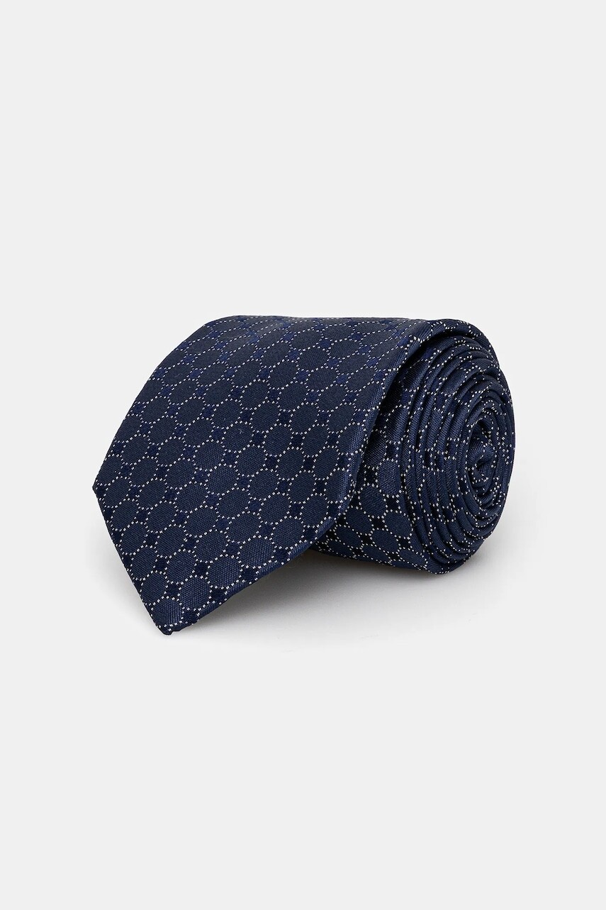 Hodvábna kravata Michael Kors tmavomodrá farba, MK0DT00188