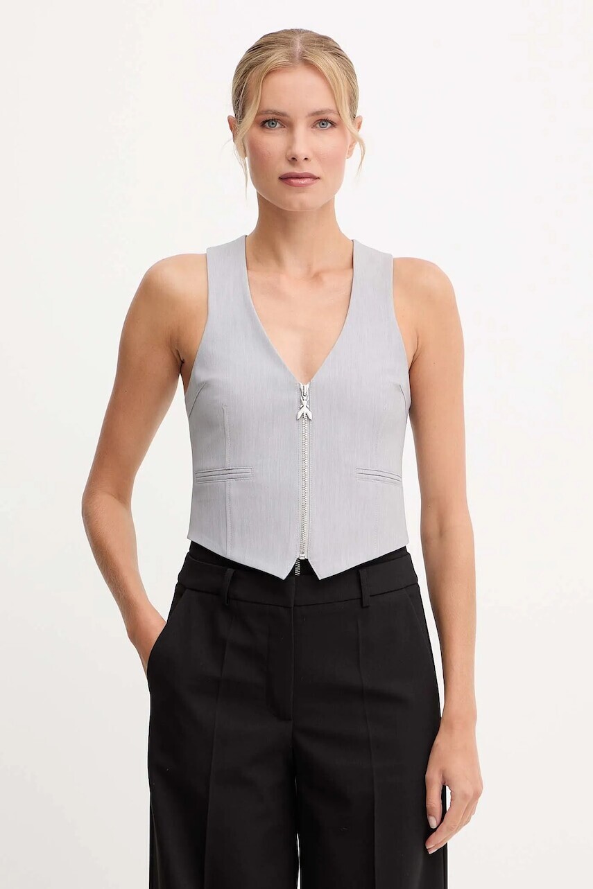 Vesta Patrizia Pepe šedá farba, jednoradová, 2C1652 A498