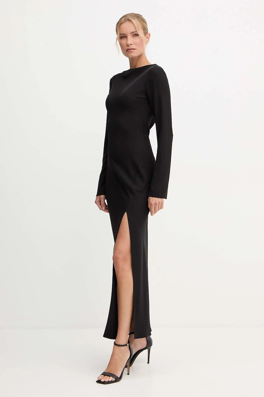 Šaty Patrizia Pepe čierna farba, maxi, rovný strih, 2A2999 A454