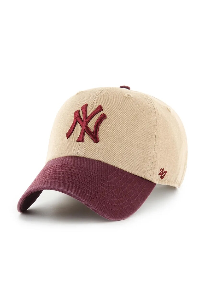 Bavlnená šiltovka 47 brand MLB New York Yankees zelená farba, B-NLTRG17GWS-KHA