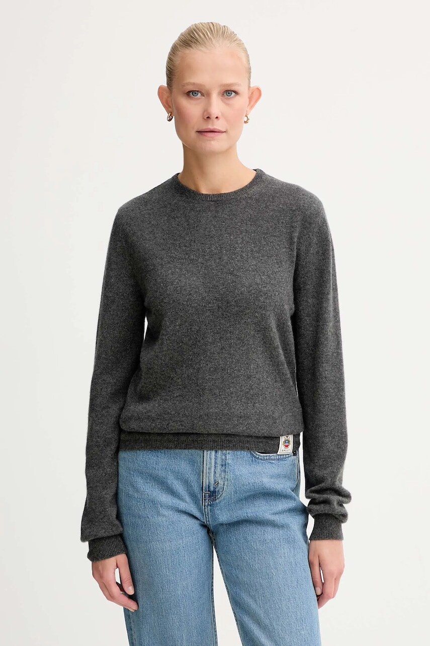 Kašmírový sveter Bally šedá farba, ľahký, WKN07P