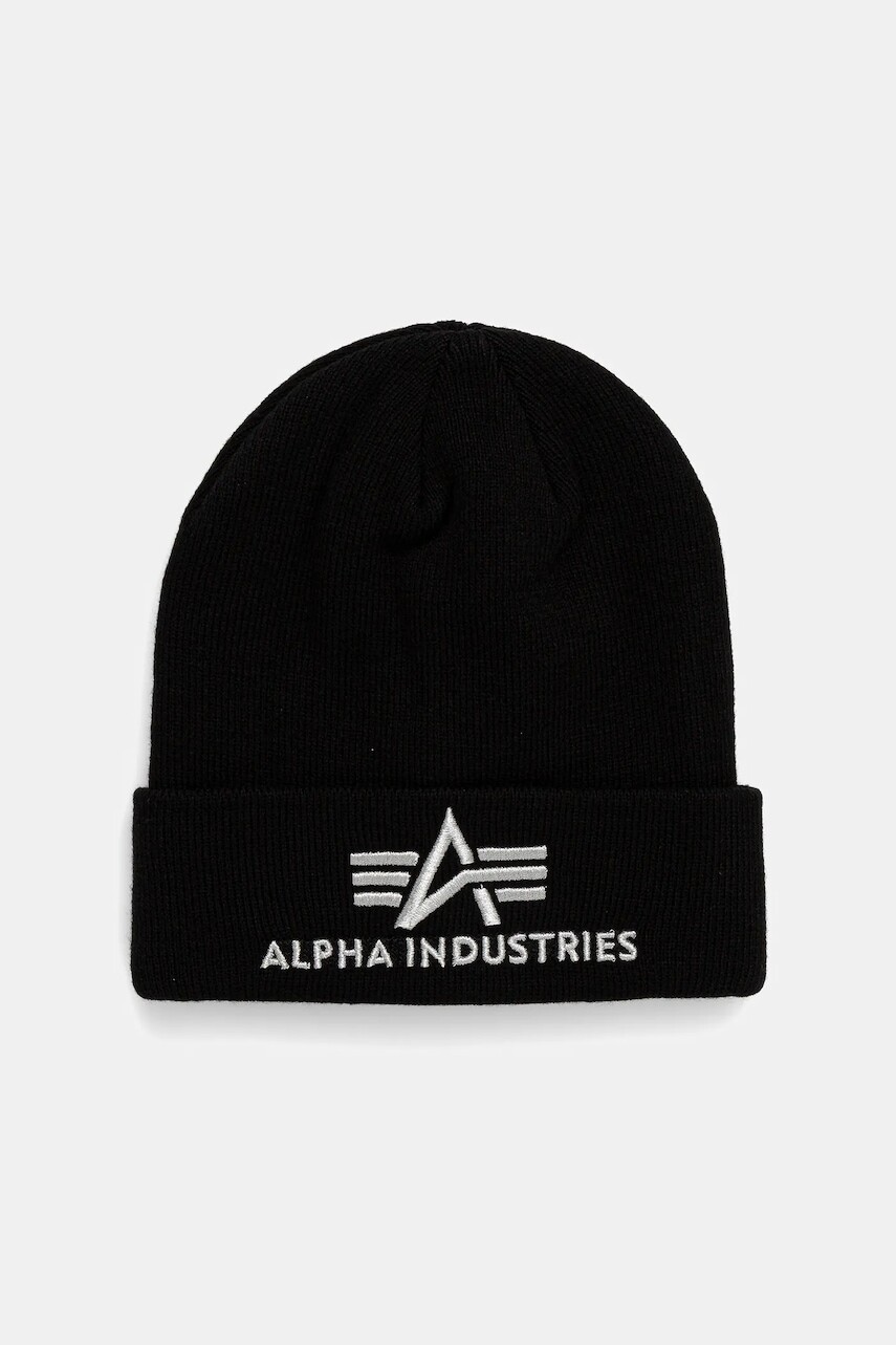 Čiapka Alpha Industries čierna farba, 168910.423