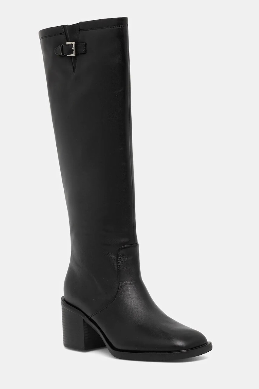 Kožené čižmy Aldo WILDROSE čierna farba, na podpätku, 14147003