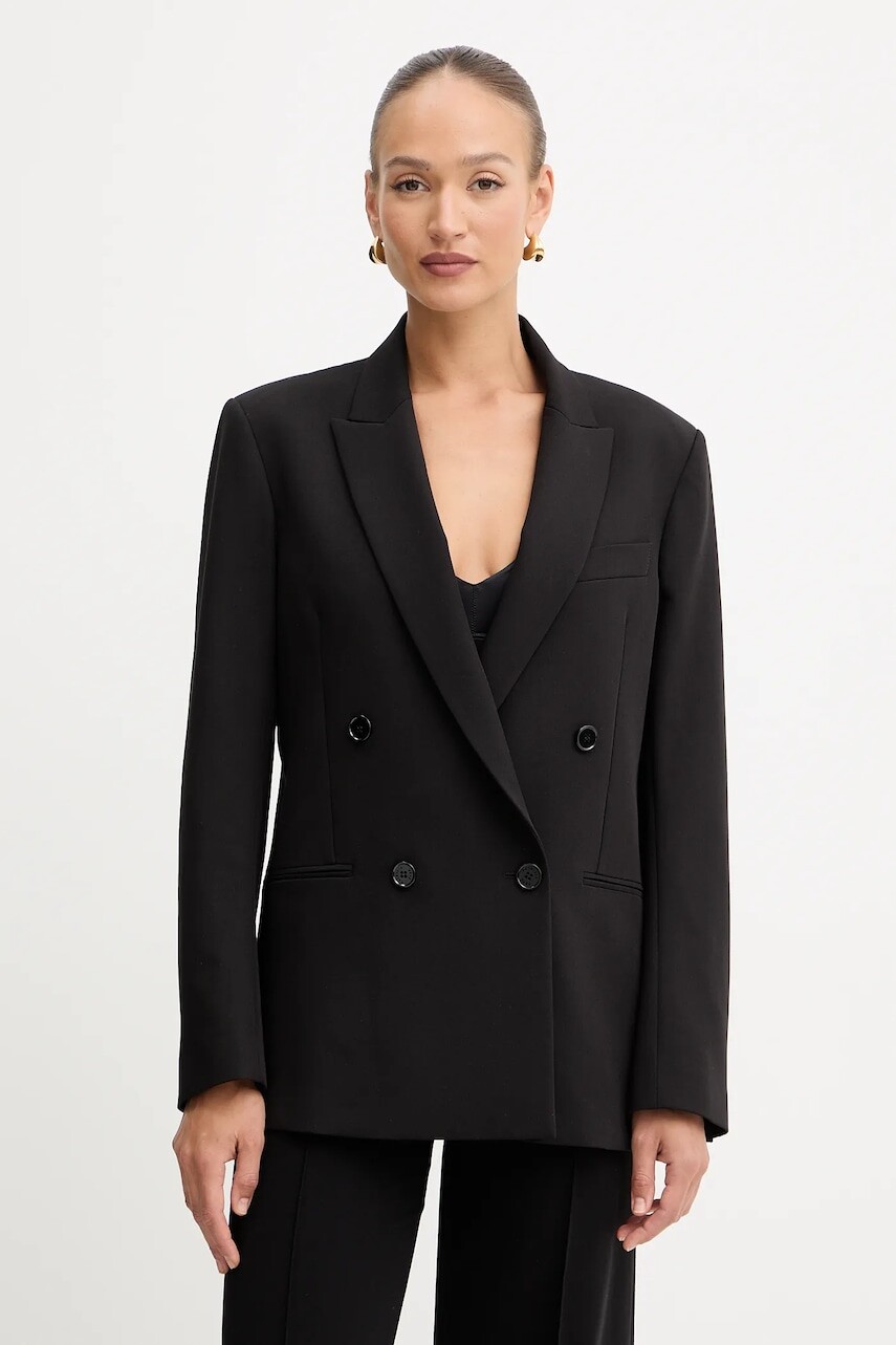 Sako Patrizia Pepe čierna farba, dvojradové, jednofarebné, 2S1543 A498