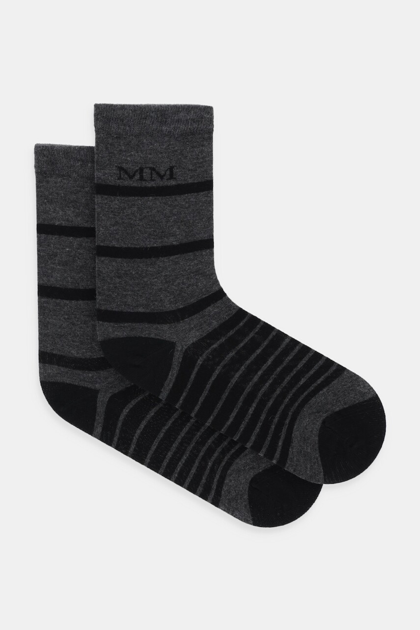 Ponožky s prímesou kašmíru MM GERSA šedá farba, 2526556018600