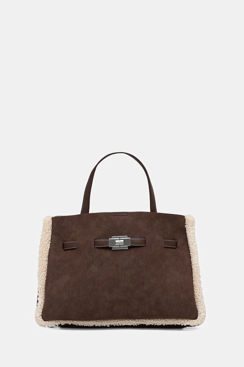 Kabelka Dkny BRYAR hnedá farba, R53DMK43